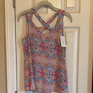 Pink Rose Colorful Patterned Camisole